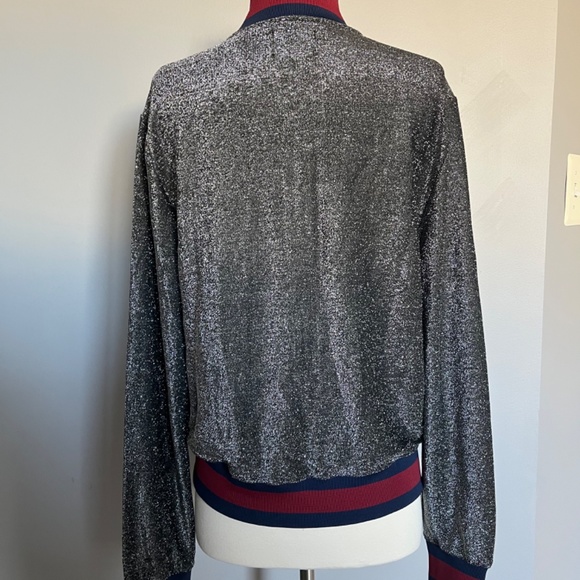 Barney's limited Edition‎ Dazzle Casual Sparkly Active Shimmer Jacket Bomber M - Picture 5 of 13
